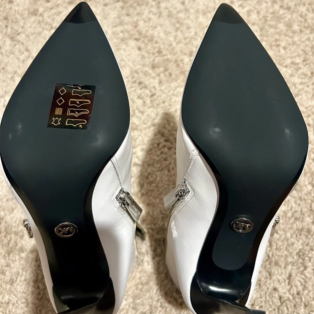 Michael Kors size 6 white high heel booties. Never worn. - Picture 3 of 4